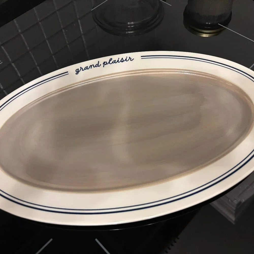 Anthropologie Café Violette Handpainted Stoneware Small Serving Platter NWT